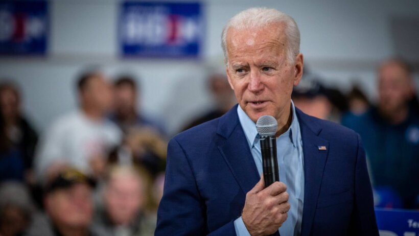 Joe Biden speaking at a town hall