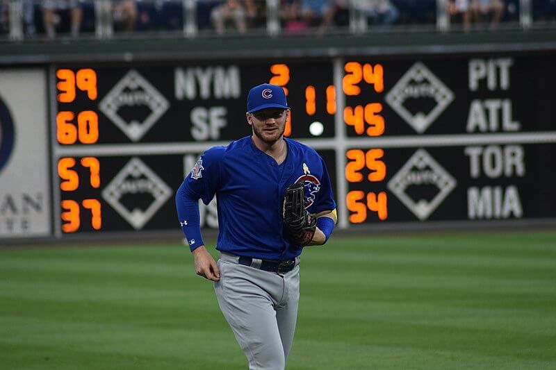 Ian Happ running on to field