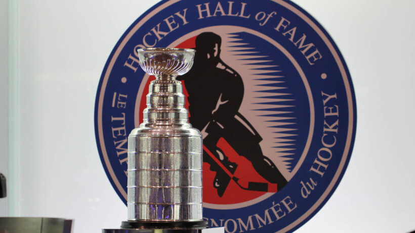 Stanley Cup Trophy on a pedastal