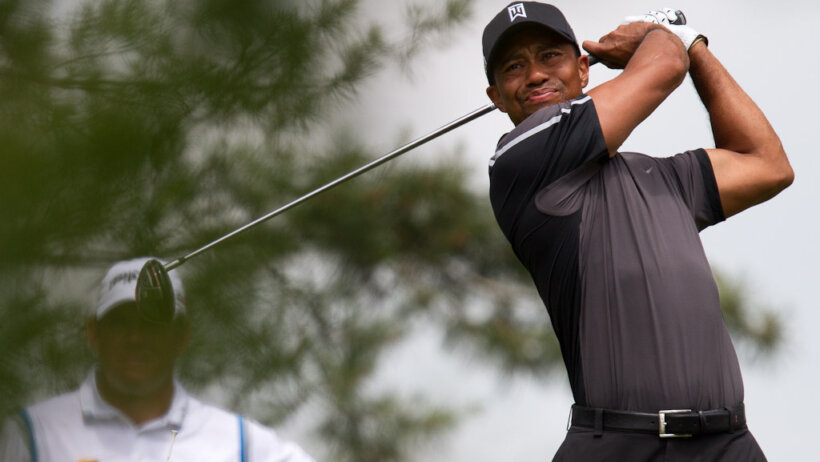 Tiger Woods drives