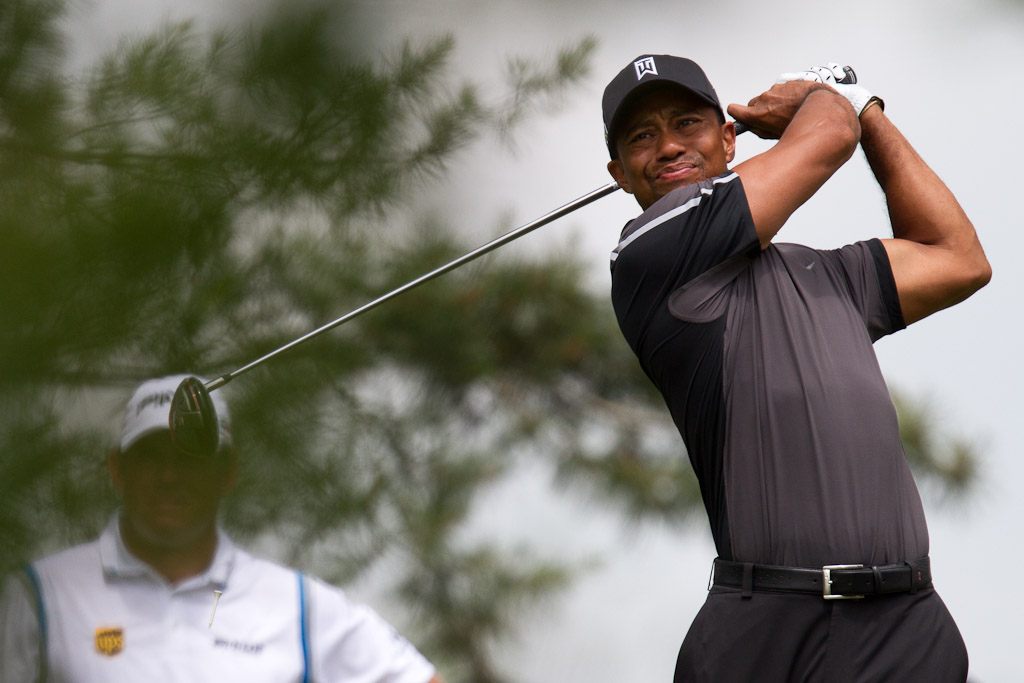 Tiger Woods drives