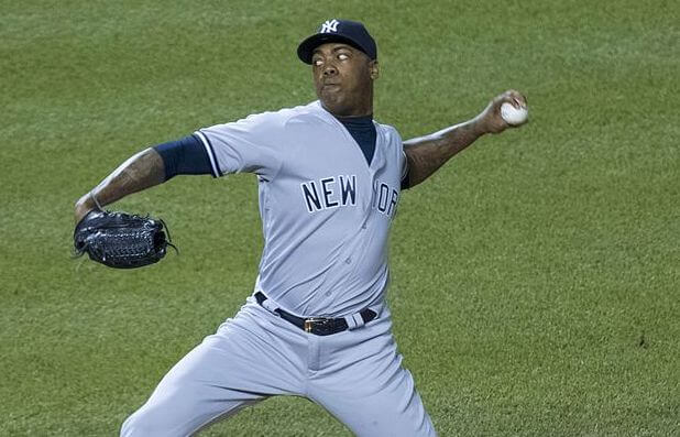 New York Yankees closer Aroldis Chapman.