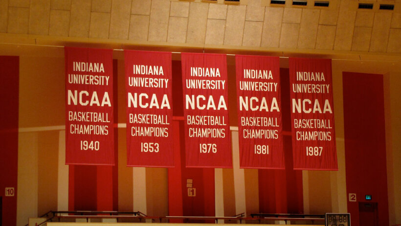 Banners hanging at Assembly Hall
