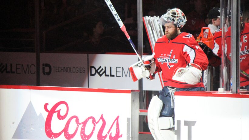 Washington Capitals' goalie Braden Holtby takes the ice