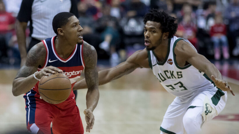 Bradley Beal dribbles