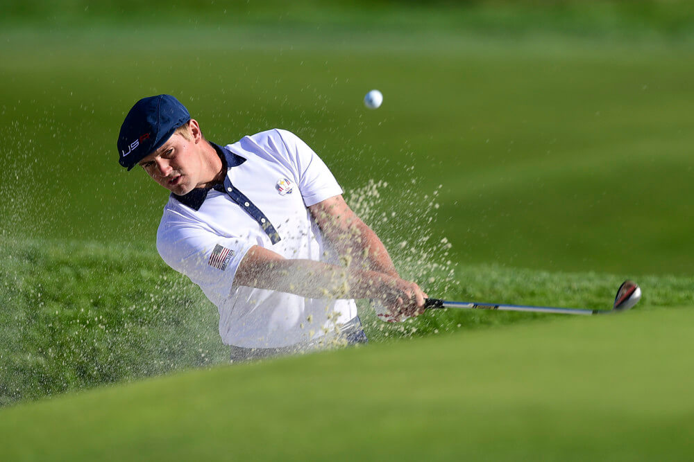 Bryson DeChambeau bunker shot