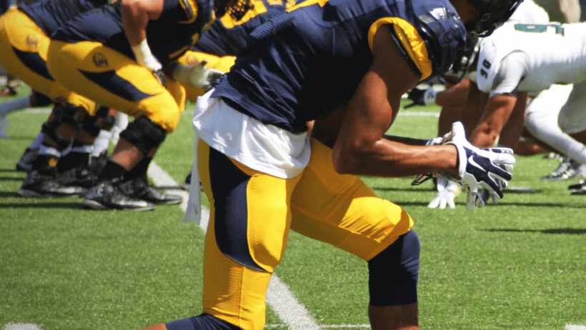 Cal at the line of scrimmage