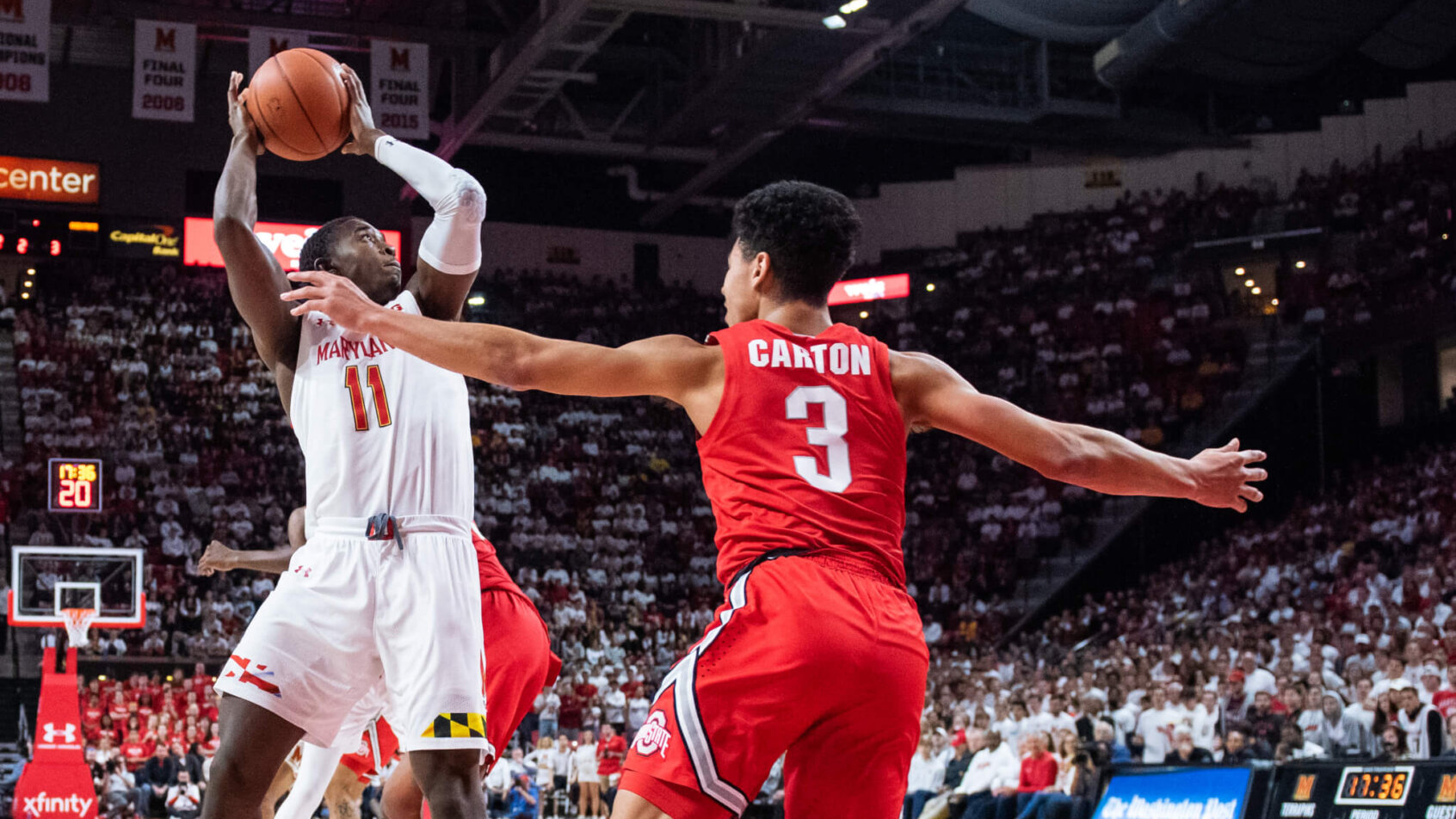 DJ Carton guards Worsell