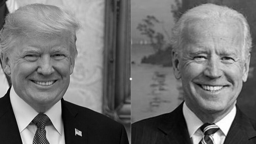 Biden and Trump side by side.