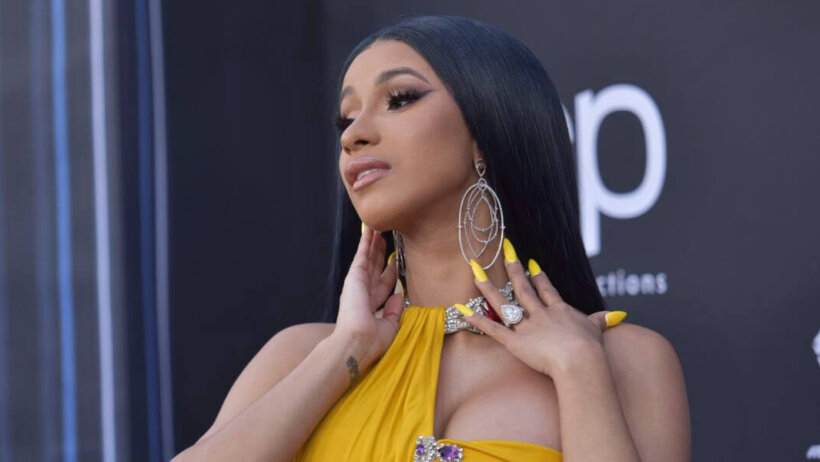 Cardi B poses
