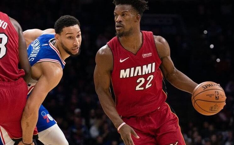 Jimmy Butler defended by Ben Simmons