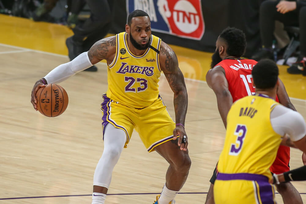 LeBron dribbling