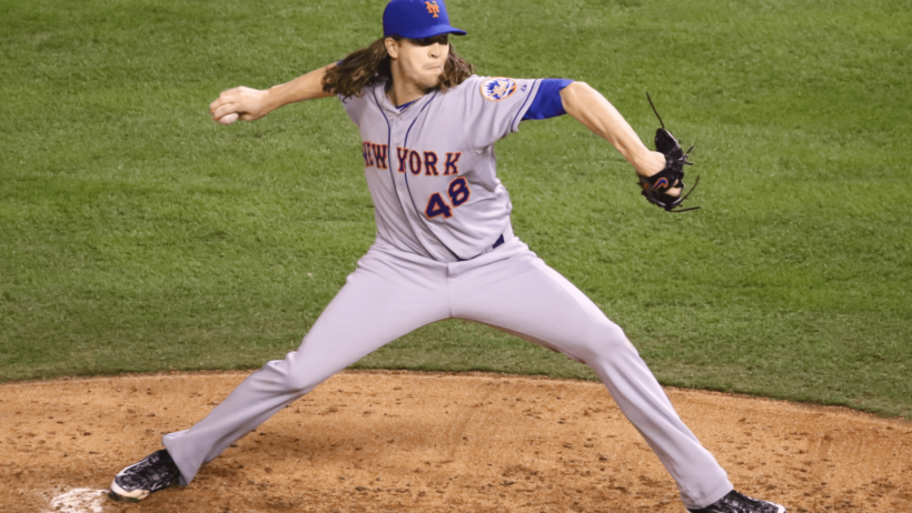 Mets ace Jacob deGrom on the mound