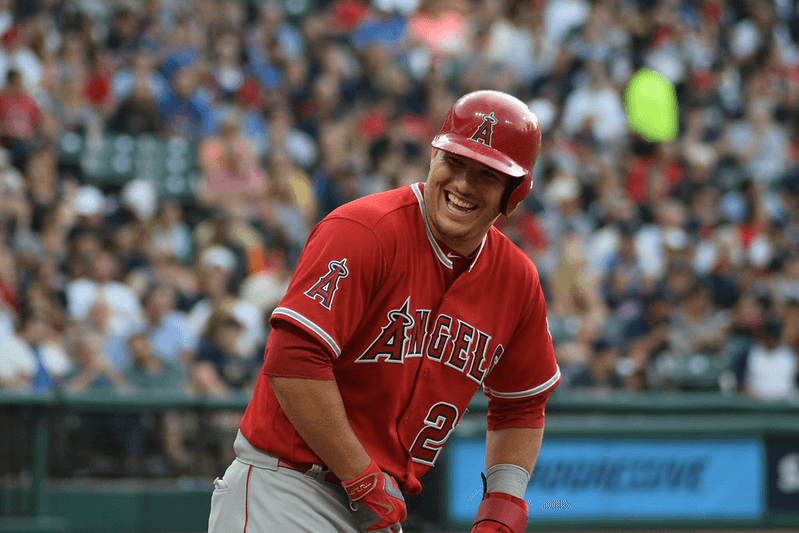 Mike Trout laughing