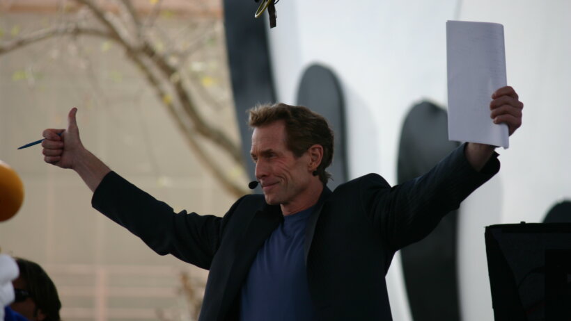 Skip Bayless doing live broadcast