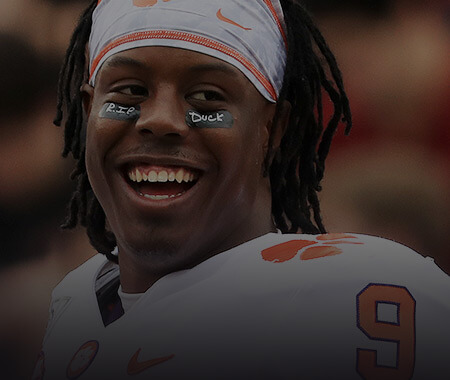 Travis Etienne smiling