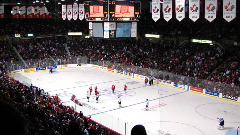 Team Canada vs Team Norway at the World Juniors