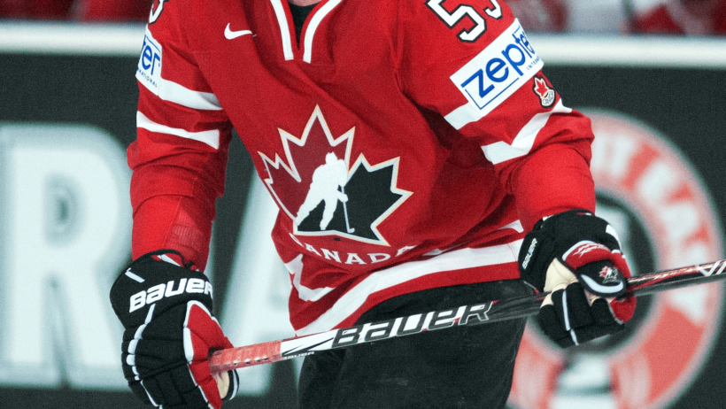 Canadian hockey player skating