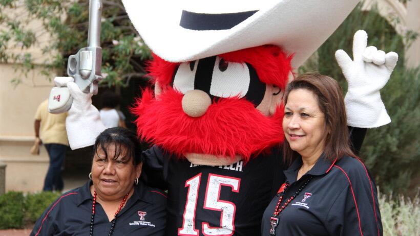 Texas Tech Red Raiders mascot in a photo.