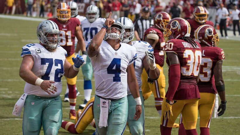 Dak Prescott celebrates