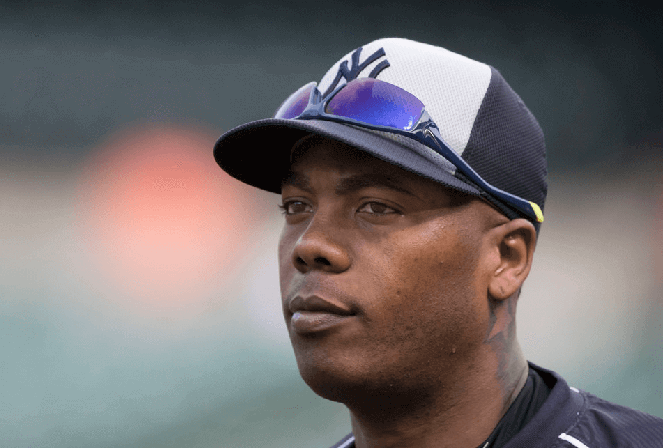 Closeup of Aroldis Chapman