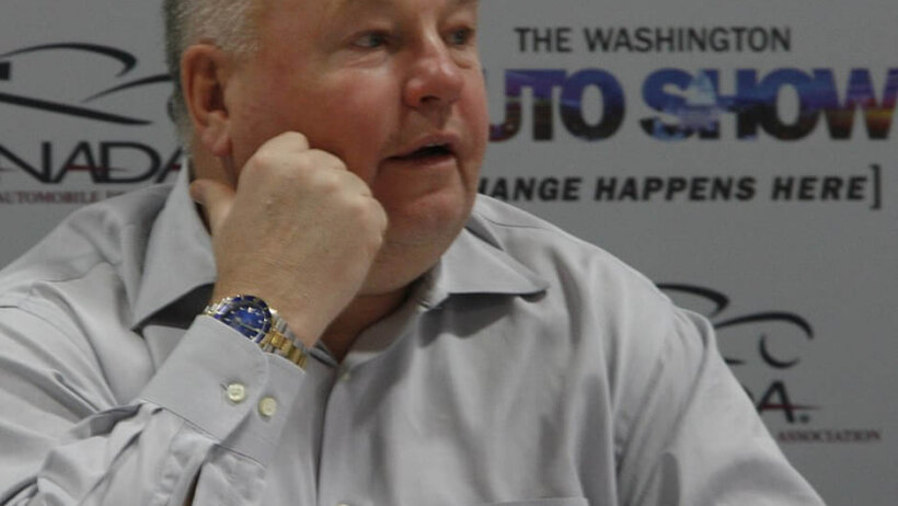 Bruce Boudreau at a press conference.
