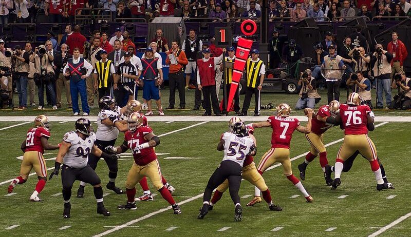 Colin Kaepernick at Super Bowl XLVII