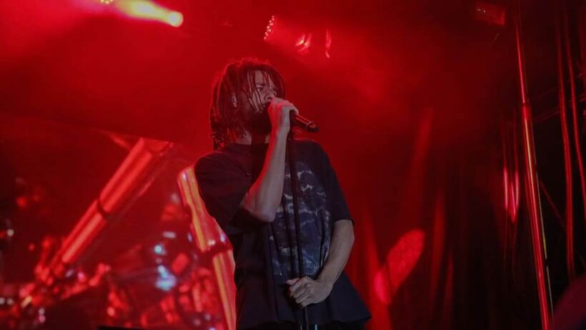 J Cole on stage