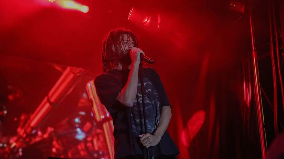 J Cole on stage