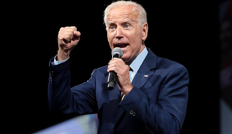 Joe Biden at a rally.