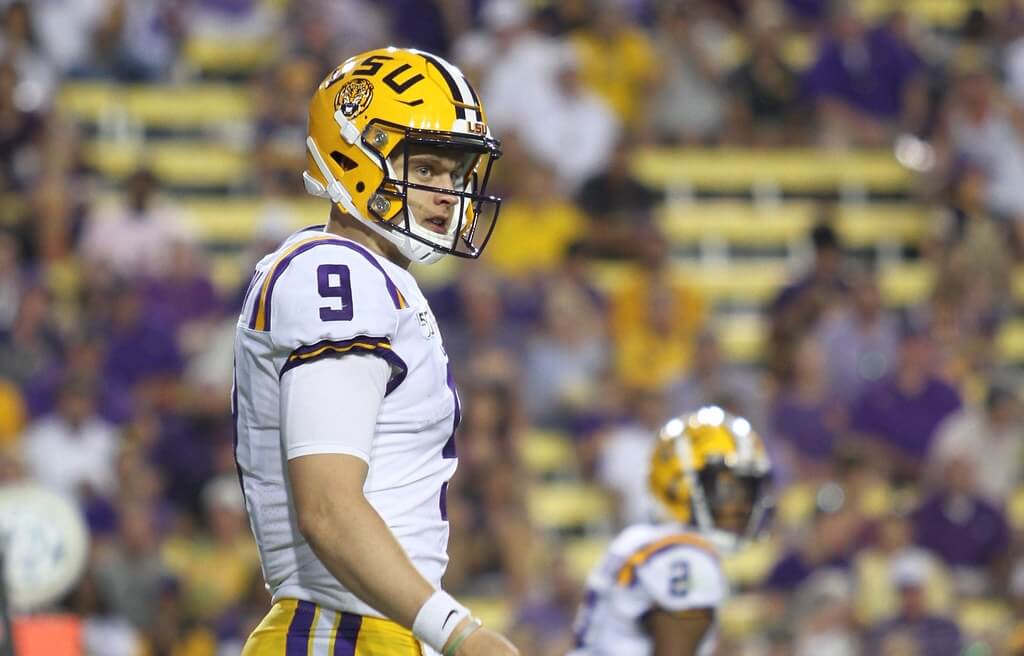 Joe Burrow on the field.