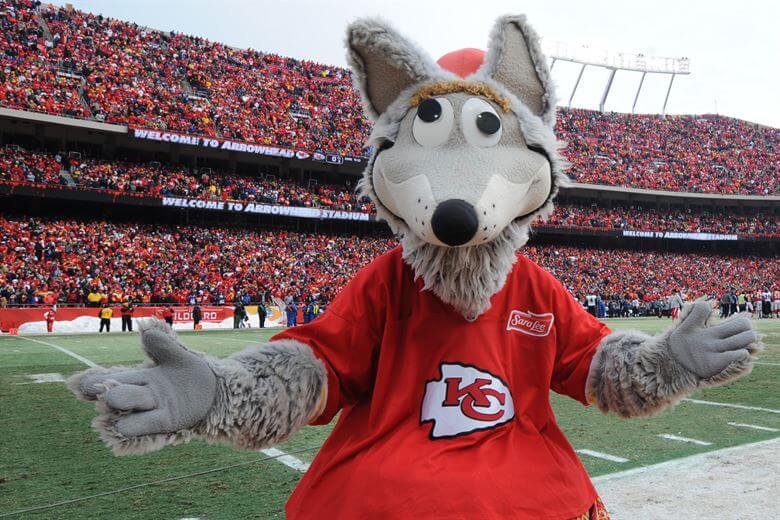 The Kansas City Chiefs mascot.