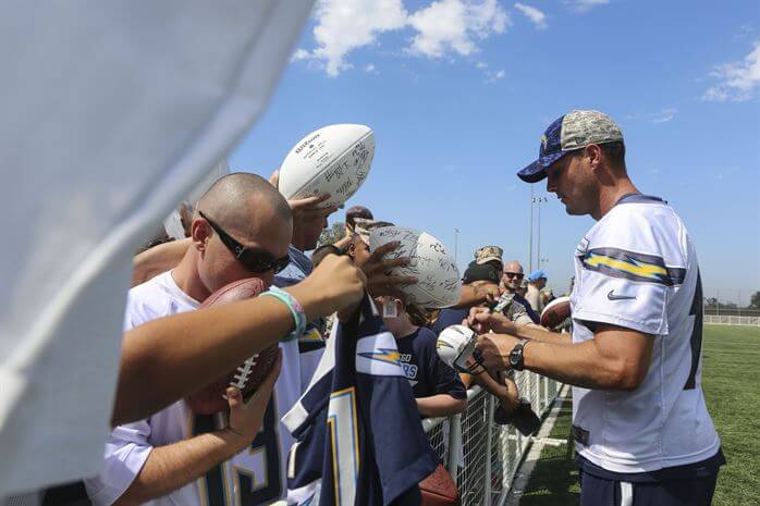 Philip Rivers on the practice field.