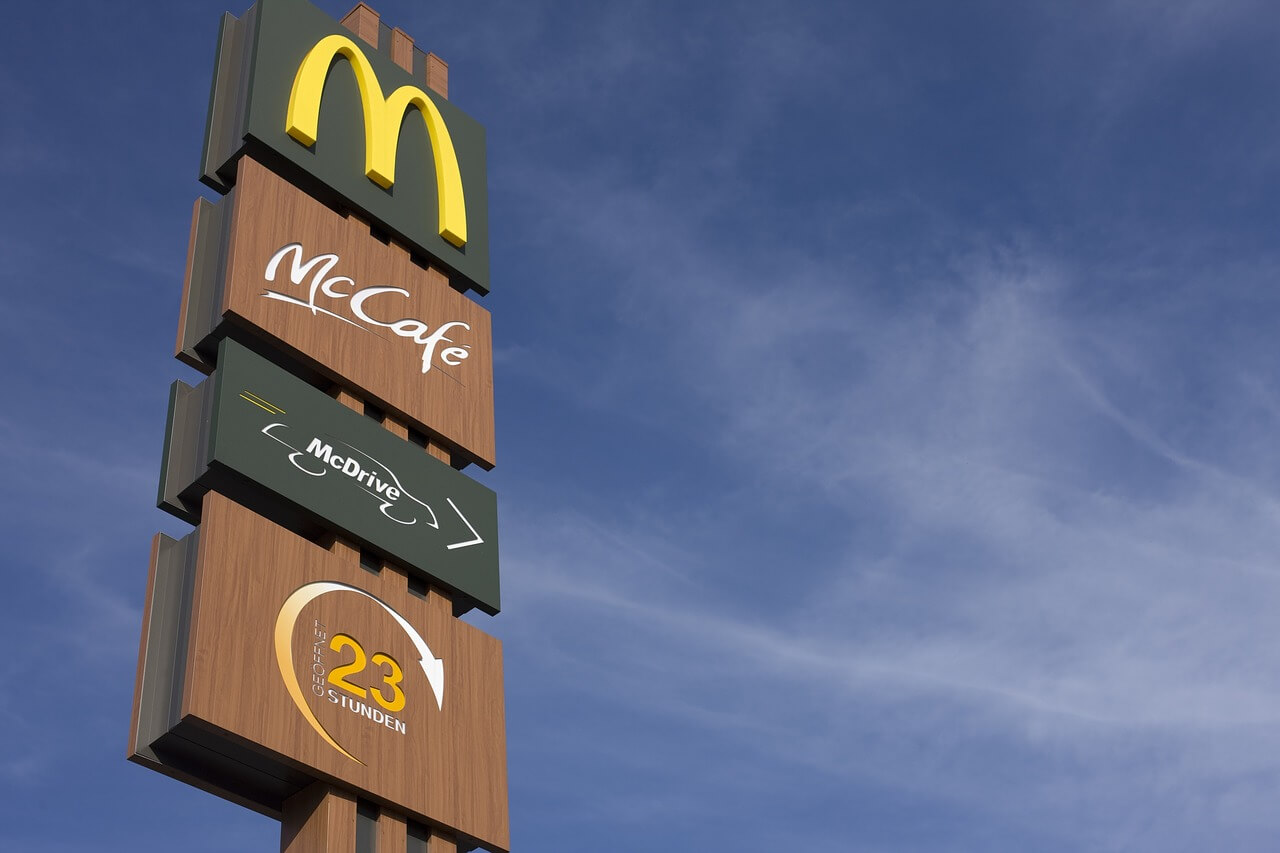 Sign at a McDonald's location