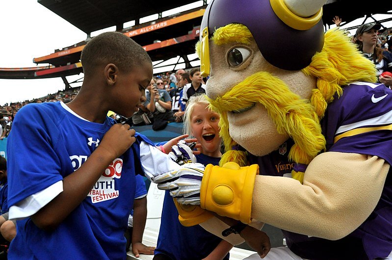 Minnesota Vikings mascot in Hawaii.