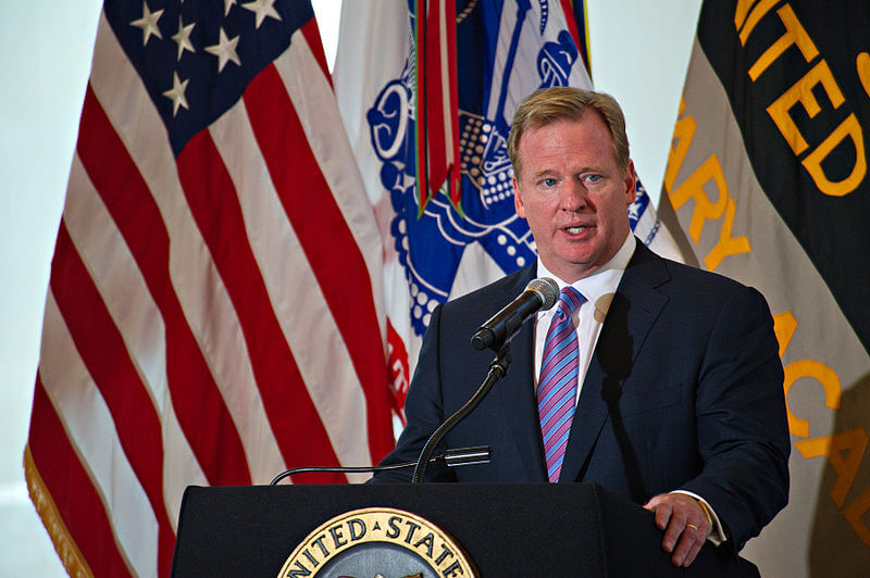 Roger Goodell speaking at an event.