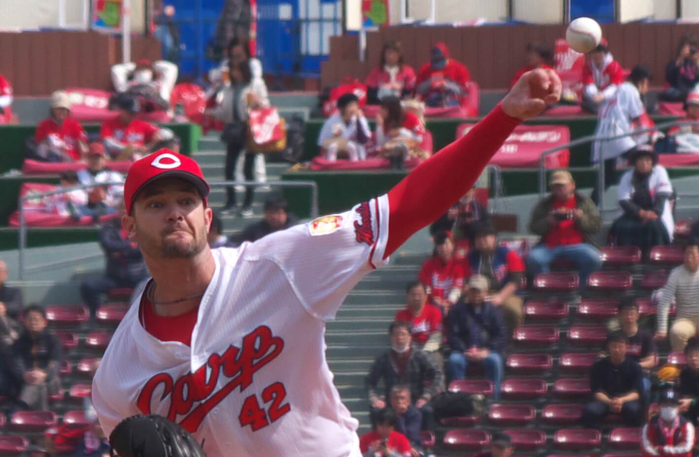 Hiroshima Carp left-hander Kris Johnson.