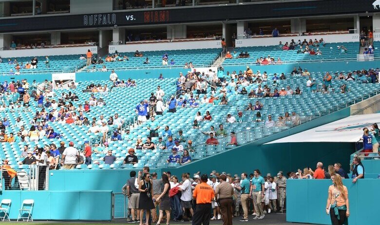 Miami Dolphins stadium is empty