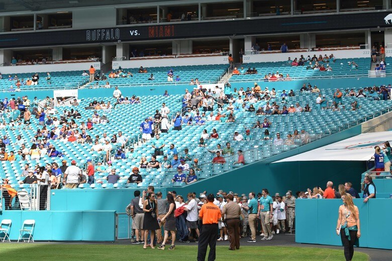 Miami Dolphins stadium is empty