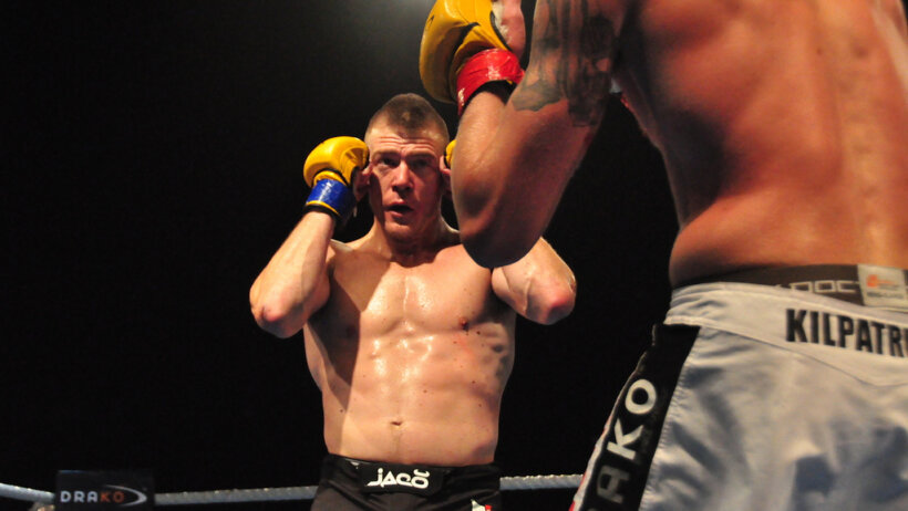 mma fighters square off