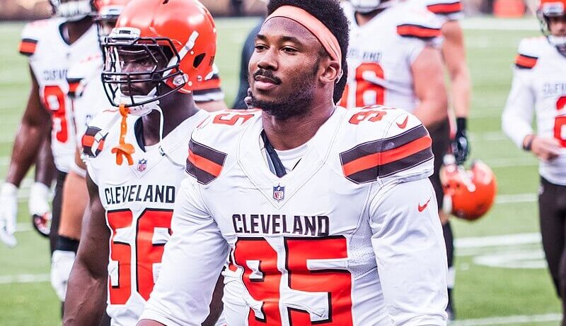 Myles Garrett on the field.
