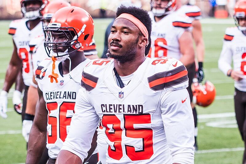 Myles Garrett on the field.