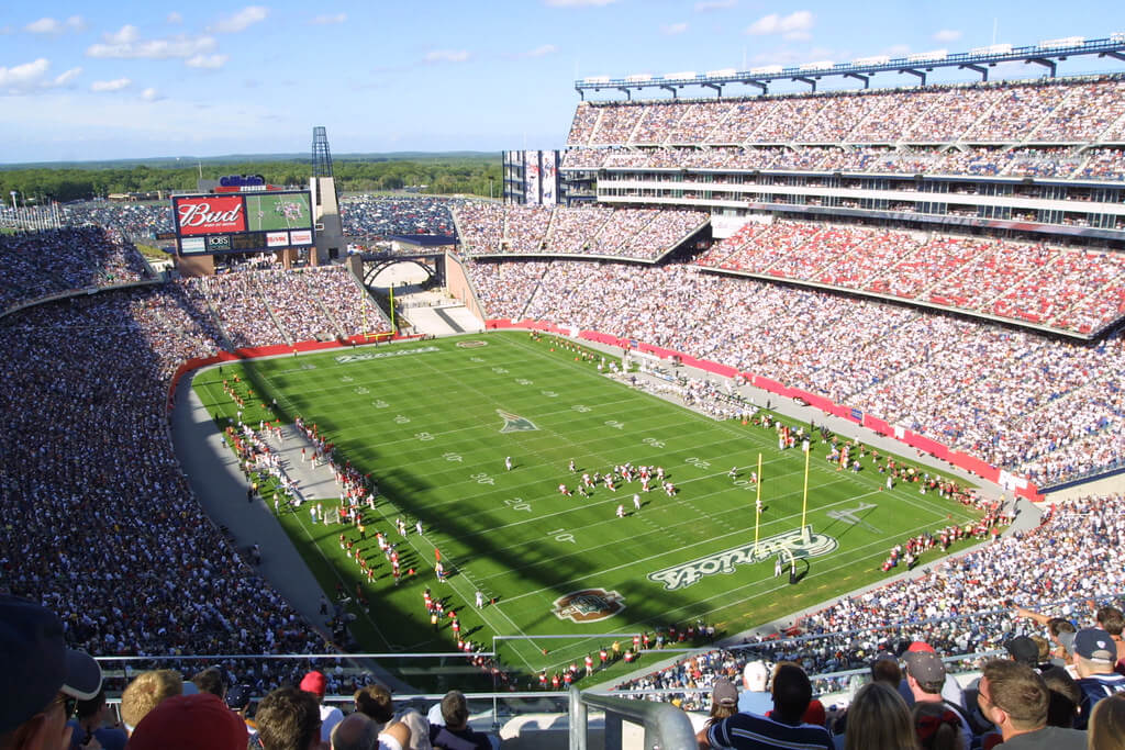 Gillette Stadium on a Sunday