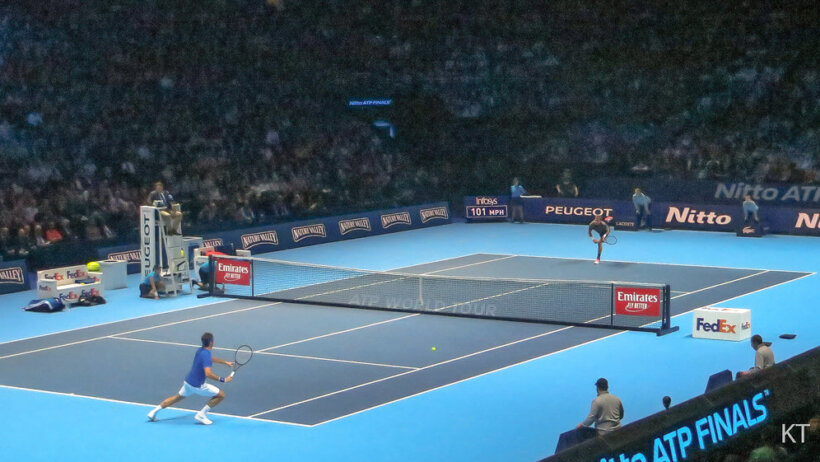 Match in the Nitto ATP Finals arena