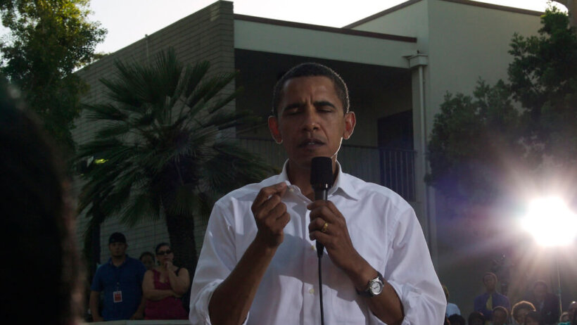 Obama makes a speech