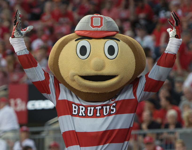 Ohio State Buckeyes mascot Brutus.
