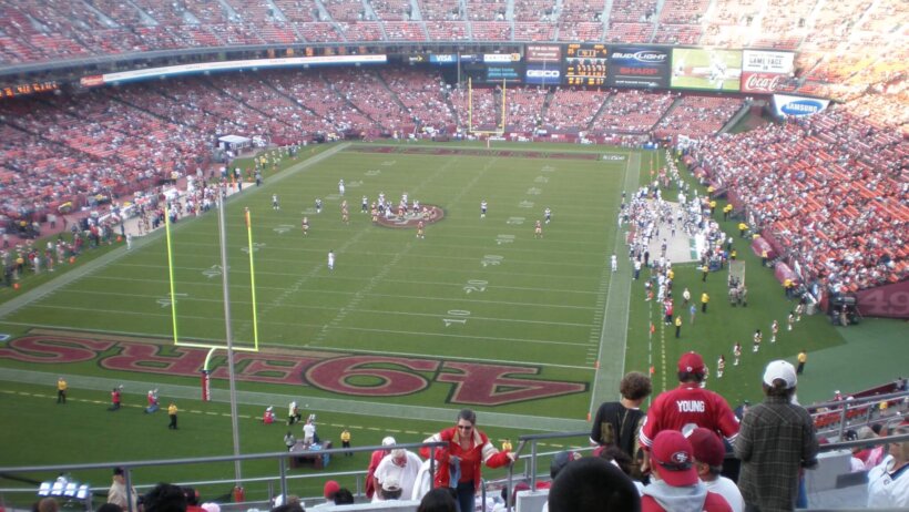 San Francisco 49ers fans cheering on their team