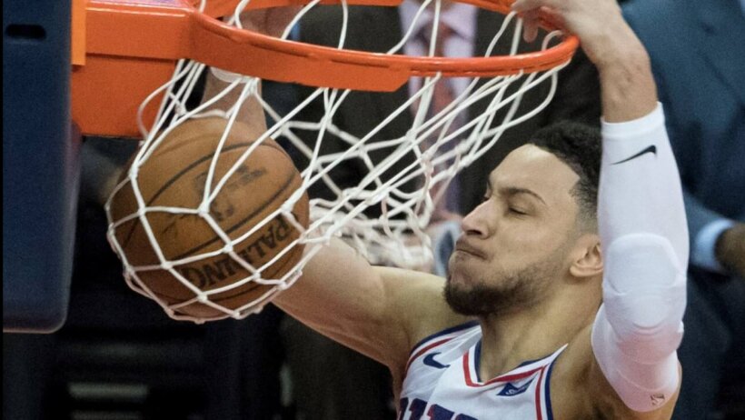 Ben Simmons dunking.