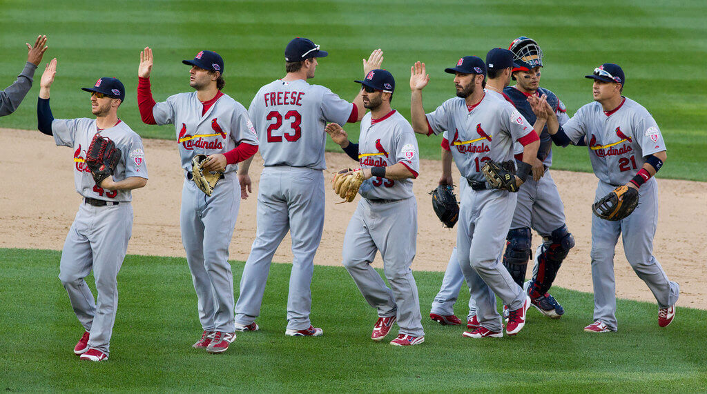 St. Louis Cardinals celebrate a victory