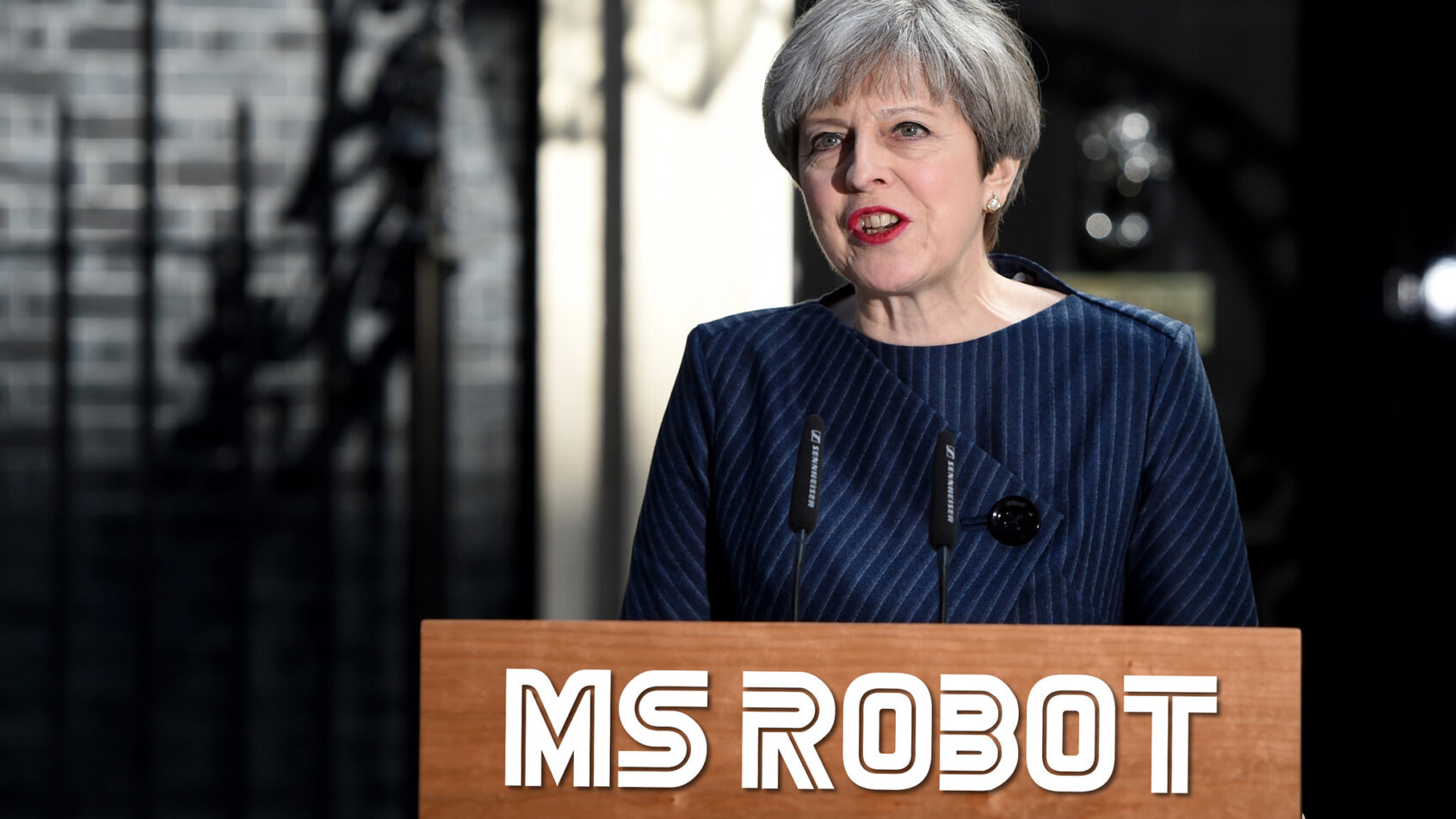 Theresa May makes a speech